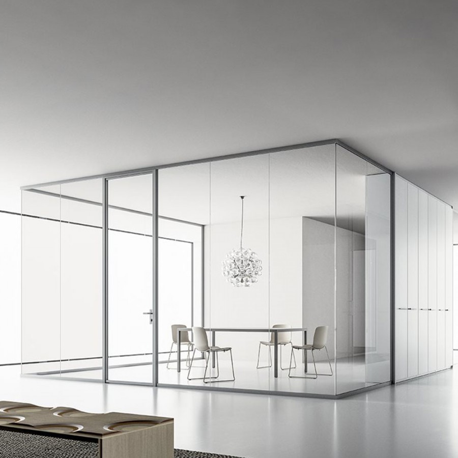 Sistem de partitie birouri Della Valentina Office, DV602 Single Glass Sistem de partitie birouri Della Valentina Office, DV602 Single Glass